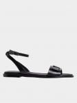 CALVIN KLEIN - Naiste nahast sandaalid, FLAT SANDALW/CK HW - LTH