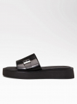 CALVIN KLEIN - Naiste nahast sandaalid, FLATFORM SLIDE W/CK HW-LTH