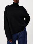 CALVIN KLEIN - Naiste villane ja ka&scaron;miirist kampsun, CASHMERE BLEND HIGH-NECK SWEATER