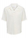 ONLY&SONS - Meeste l&uuml;hikeste varrukatega polo-s&auml;rk, milles on kasutatud lina, MINDS