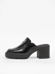 CALVIN KLEIN - Naiste nahast k&otilde;rgetallaga sandaalid, BLOCK HEEL MULE LTH HDW