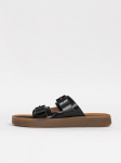 CALVIN KLEIN - Meeste nahast reljeefsed sandaalid, ERGON DOUBLE BAR SANDAL SHINY LTH