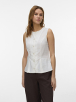 VERO MODA - Naiste varrukateta pluus linasest riidest, SELMA