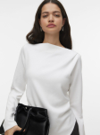 VERO MODA - Pikkade varrukatega naiste s&auml;rk, VMMILLE LS BOATNECK SHORT TOP JRS NOOS
