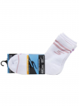 SKECHERS - Naiste sokid, Skechers 3pk Wmns LC PB Varsity Stripe Socks S02643HP-WHT