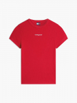 TOMMY JEANS - L&uuml;hikeste varrukatega naiste T-s&auml;rk, TJW SLIM SCRIPT RIB SS