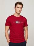 TOMMY HILFIGER - Meeste l&uuml;hikeste varrukatega s&auml;rk, SCRIPT FLAG REGULAR TEE