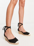 LONDON REBEL - Naiste espadrillid, WIDE FIT TIE LEG ESPADRILLE WEDGES IN