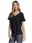 SKECHERS - Naiste s&auml;rk, Skechers Pima V-Neck Tee TP130-BLK