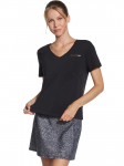 SKECHERS - Naiste T-s&auml;rk, Skechers Signature V-Neck Tee TP167-BLK
