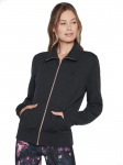 SKECHERS - Naiste kampsun, Skechers Hoodless Hoodie Skechcloud Jacket WJA288-BLK