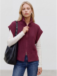 VERO MODA - Naiste kampsun, VMBANG RIB SL HIGHNECK ZIPPER VEST NOOS