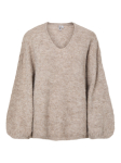 PIECES - Naiste kampsun, PCALLIE LS V-NECK KNIT MWA BC