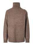 PIECES - Naiste kampsun, PCAICO LS BUTTON HIGH NECK KNIT BC
