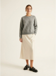 PIECES - Naiste villane kampsun, PCSALLY LS O-NECK KNIT NOOS BC