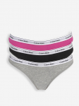 CALVIN KLEIN UNDERWEAR - Naiste alusp&uuml;ksid triibuga, THONG 3PK, 3tk.