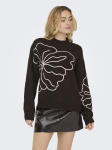 JDY - Naiste kampsun, JDYJELLA L/S FLOWER PULLOVER KNT NOOS