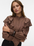 VERO MODA - Pikkade varrukatega naiste pluus, VMJULES LS FLOUNCE TOP WVN