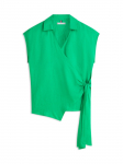 TOMMY HILFIGER - Naiste varrukateta pluus, LINEN KNOT NS TOP, 100% lina