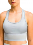 GYMHERO - Naiste spordirinnahoidjad, GymHero Stripes Bra BRA-GRAPHITE