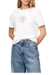 TOMMY HILFIGER - L&uuml;hikeste varrukatega naiste T-s&auml;rk, REG IMD SLVR LAUREL TEE