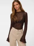 VERO MODA - Naiste pikkade varrukatega pitsist pluus, VMEVA BELL SLEEVE HIGHNECK LACE TOP EXP