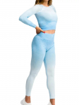 GYMHERO - Naiste spordip&uuml;ksid, GymHero Leggins Ombre LEG-BABYBLUE