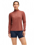 HOKA - Pikkade varrukatega naiste T-s&auml;rk, W GLIDETECH QUARTER ZIP LONGSLEEVE 1164155-ROUG