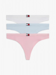 TOMMY HILFIGER - Naiste alusp&uuml;ksid triibuga, 3PACK THONG, 3tk