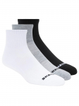 SKECHERS - Unisex-sokid, Skechers 3PPK Qtr Crew Socks S114235-BKWG
