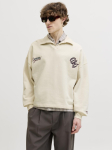 JACK&JONES - Meeste polo-kaelusega kampsun, JORSAVONA SWEAT SPLIT NECK BADGE LS POLO