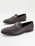 ASOS - Meeste loafers, ASOS DESIGN LOAFERS IN BROUAN FAUX LEATER WITH SNAKE EFFEECT