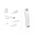 Half Piping kit for extractor hob Electrolux M2CKCF01
