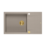 Sisseehitatud valamu Quadron EVAN 136 XL, HCQE58650U4_PVDG1_P2O, pehme taupe