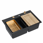 Valamu koos jaoturi ja l&otilde;ikelauaga Quadron MARC 120 HQC7650U7_PVDC1