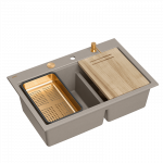 Valamu koos jaoturi ja l&otilde;ikelauaga Quadron MARC 120 HQC7650U4_PVDC1