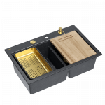 Valamu koos jaoturi ja l&otilde;ikelauaga Quadron MARC 120 HQC7650U8_PVDG1