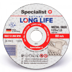 SPECIALIST+ metalli l&otilde;ikeketas LONG LIFE, 125x1.6x22 mm