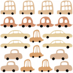 Pastelowe Love seinakleebised autod boho I