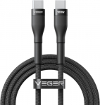 Veger USB-C&ndash;USB-C kaabel PD 20V 5A 100W CC05 1.5m, must