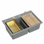 Valamu koos jaoturi ja l&otilde;ikelauaga Quadron MARC 120 HQC7650U5_PVDG1