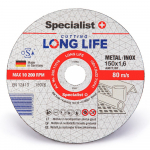 SPECIALIST+ metalli l&otilde;ikeketas LONG LIFE, 150x1.6x22 mm