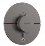 Peidetud termostaatsegisti Hansgrohe ShowerSelect Comfort S, 15562340, harjatud must kroom