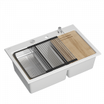 Valamu koos jaoturi ja l&otilde;ikelauaga Quadron MARC 120 HQC7650U1_BS