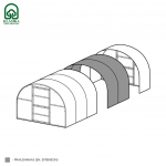 Greenhouse Baltic LT laiendus (raam, ilma esi- ja tagaosata), 2 m, 300200B