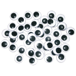 Vibreerivad silmad 18 mm must/valge