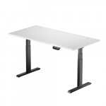 Reguleeritava k&otilde;rgusega laud Up Up Thor must, lauaplaat L valge