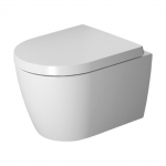 Seinale paigaldatav WC Duravit ME firmalt Starck Compact Rimless aeglaselt langetava kaanega 45300900A1