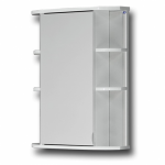 Peegliga kapp ilma valgustuseta Raguvos Baldai Piano PV55, valge, 55 cm