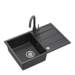 Graniitvalamu Quadron Prime Plus SDR6844CZ_3623500_BL fikseeritud segistiga, must